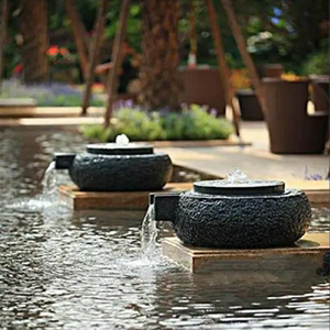 日式流水钵石雕喷泉水景观石头喷水涌泉雕塑枯山庭院造景户外水池