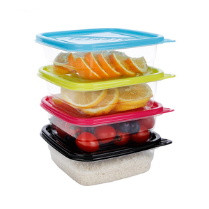 正方形轻食沙拉餐饭盒透明高档网红外卖水果切盒捞一次性打包盒子