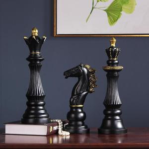书香世家 办公室书房装饰品创意国际象棋摆件 美式家具搭配工艺品