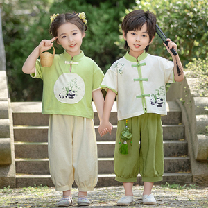 儿童汉服套装夏季男女童新中式国风古装唐装宝宝薄款六一演出服装