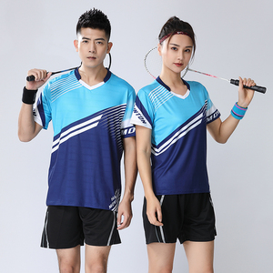 新款羽毛球服套装男款女装训练服单上衣衣服比赛短袖乒乓球服定制