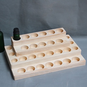 特惠 多特瑞精油木架 木盒 精油陈列展示架 精油收纳盒30格