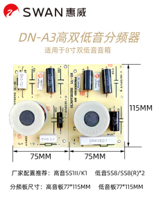 Hivi惠威DN-A3/DN-A3.1双8寸落地箱适配分频器分音器HIFI发烧音箱