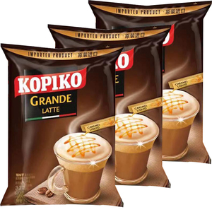 进口可比可拿铁咖啡20包*3袋KOPIKO可比克速溶咖啡提神饮料清仓价