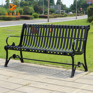 公园椅户外长椅铸铁休闲铁艺小区椅子双人座椅庭院室外公园长凳子