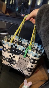 【现货】MARNI玛尼菜篮子编织包23新款慈善款购物袋手提女包日常