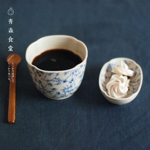 〈青森食堂〉日本制studio m'复古洋甘菊陶瓷手握杯甜品小钵餐盘