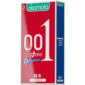 冈本001避孕套超薄超润滑0.01安全套裸入子女男用日本进口0.001极