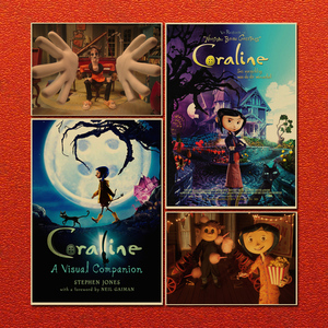 鬼妈妈 Coraline 美国动画牛皮纸海报 儿童房动漫装饰画相框墙贴