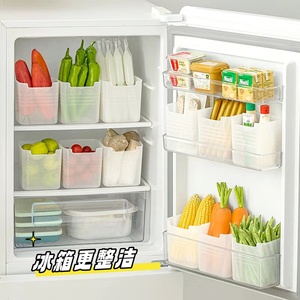 冰箱收纳盒侧门冻肉分格小盒子冷冻保鲜盒冰柜可微波炉食物分装盒