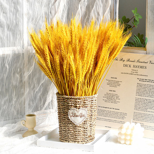 黄金麦穗干花束客厅摆设大麦装饰道具金色小麦摆件仿真花开业花篮