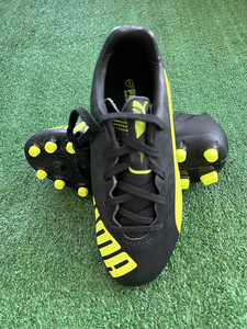 正品专柜PUMA彪马evoSPEED 5.4 AG儿童黑色青少年小码人草足球鞋