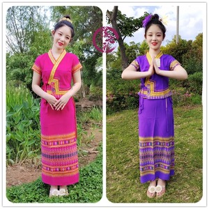 傣族服装女成人新款短袖套装西双版纳民族服饰旅游拍照泼水节穿搭