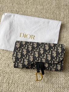 【kkkk】现货 迪奥Dior钱包 经典马鞍老花钱夹卡包 零钱包 长款