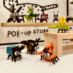 Bros Block国产积木昆虫世界小颗粒拼装玩具螳螂蜜蜂蜻蜓儿童礼物