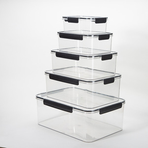 pet保鲜盒大容量冰箱专用食品级冷冻收纳盒长方形生鲜泡菜 密封盒