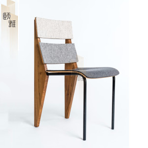 现代简约餐椅复古椅设计师靠背椅子木制座椅北欧实木金属靠背椅子