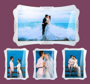 照片制作大韩水晶摆台制作婚纱照放大亚米奇烤瓷相片定制相框冲印