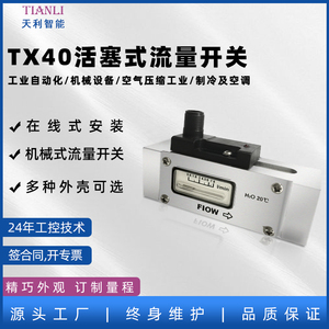 TX40活塞式流量开关水流开关流量计厂家直售常州天利