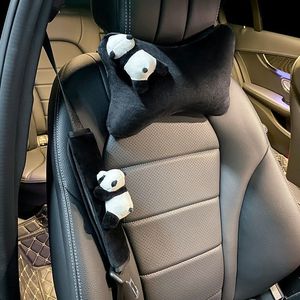 创意熊猫汽车头枕护颈枕女可爱车用座椅颈椎靠枕颈枕车载枕头靠垫