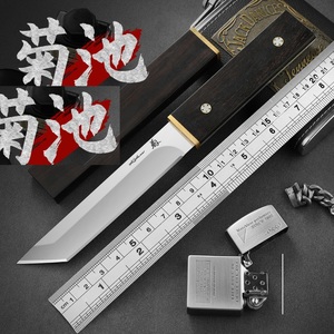 菊田水果刀D2钢刀高硬度刀手把肉刀具 防身 冷兵器蒙古小刀野外用