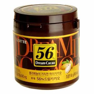 香港代购 进口乐天/LOTTE 黑巧克力56% /72%Dream Cacao罐装90g