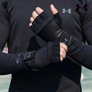 安德玛手套官方夏季男女款护腕护具健身器械训练运动手套撸铁手套