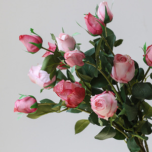 高端保加利亚玫瑰仿真玫瑰花假花客厅摆件餐桌摆花装饰花仿生花