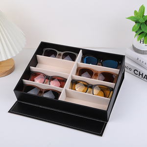 高档眼镜收纳盒8格太阳镜展示盒眼镜收藏盒墨镜盒/眼镜盒