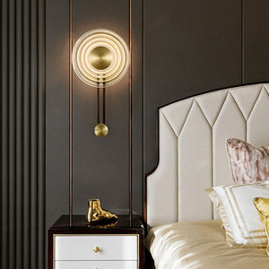 北欧创意led波纹艺术壁灯ins现代简约客厅背景墙卧室床头装饰壁灯