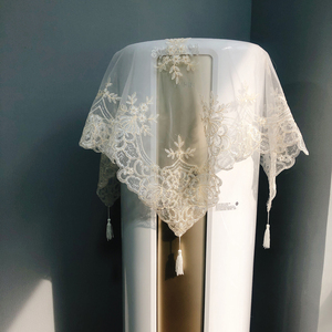 韩式蕾丝绣花立式空调防尘罩圆柱空调床头柜洗衣机电视防尘盖布