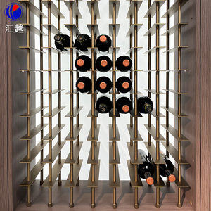 现代轻奢简约铝合金千层红酒架子展示架悬挂可定制酒瓶架层板酒柜