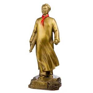 毛主席青年去安源书房办公室桌面雕塑工艺摆件毛泽东主席纯铜像
