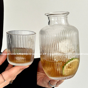 Oranges复古欧式玻璃杯果汁杯一壶一杯套装大容量水果茶杯冷水壶