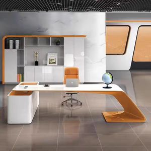新款时尚个性办公桌简约现代老板桌经理桌办公室大班台桌椅组合