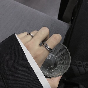 812STUDIO 多层次感设计男女情侣款叠加指环简约小众百搭配饰戒指