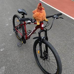自行车装饰玩偶公仔魔术贴山地车车把车架配饰骑行装备大母鸡