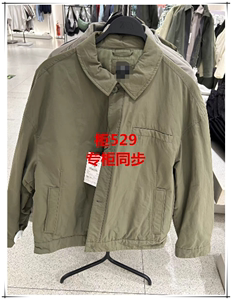 春男装龙年科技面料夹棉工装夹克薄棉服户外外套5320418 533zara