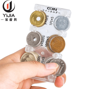 现货纯色大容量便携式小钱收纳零钱夹男女日式手拿硬币分类零钱包