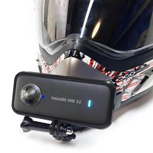 insta360one X2R摩托车头盔支架合页式下巴固定手机gopro骑行配件