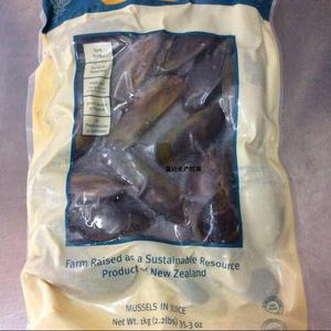 omega新西兰熟冻全壳青口贝 西餐意面 1.15kg约22个 省内5包包邮