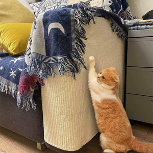 沙发防猫抓保护套剑麻垫猫抓板布皮沙发扶手侧面转角梳化防抓爪贴