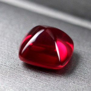 红宝石裸石糖塔切糖包山正方形冰种鸽血红色彩宝戒面珠宝光面平底