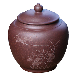 上善源 紫玉金砂系列一斤装茶叶罐普洱茶饼醒茶罐家用茶礼盒包装