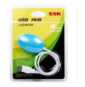 飚王SSK SHU017 4口 飞梭集线器 USB转HUB 蓝色 UCB扩展器 分线器