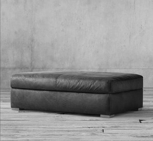 欧式真皮长形沙发凳服装店换鞋凳皮凳黑色意式复古家用衣帽间凳子