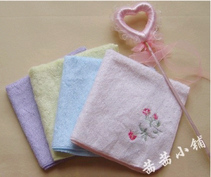 锦罗居竹纤维美容方巾 竹毛巾 婴儿方巾巾 洗脸毛巾 儿童品牌毛巾