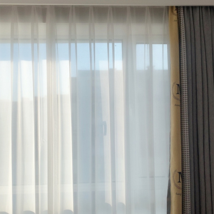 白色薄纱透光透明雪纺纱帘客厅飘窗卧室垂感定制沙帘玻璃橱窗纱帘
