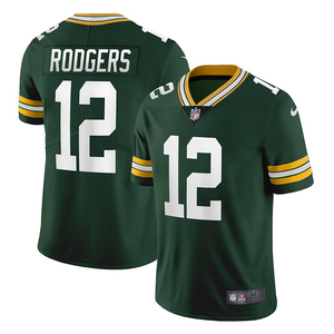 NFL绿湾包装工 Green Bay Packers 男式球服12# Rodgers 橄榄球衣