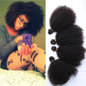 Malaysian 100% virgin human hair afro kinky curly  Wave爆炸